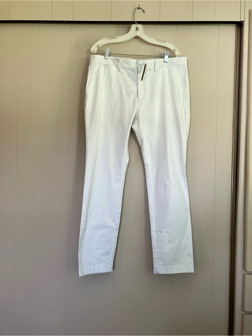 J. Crew White Stretch 484 Slim Fit Chino Pants Mislabeled Actual size 36x30